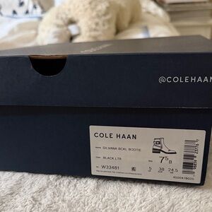 Cole Haan Silvana Black Leather Booties